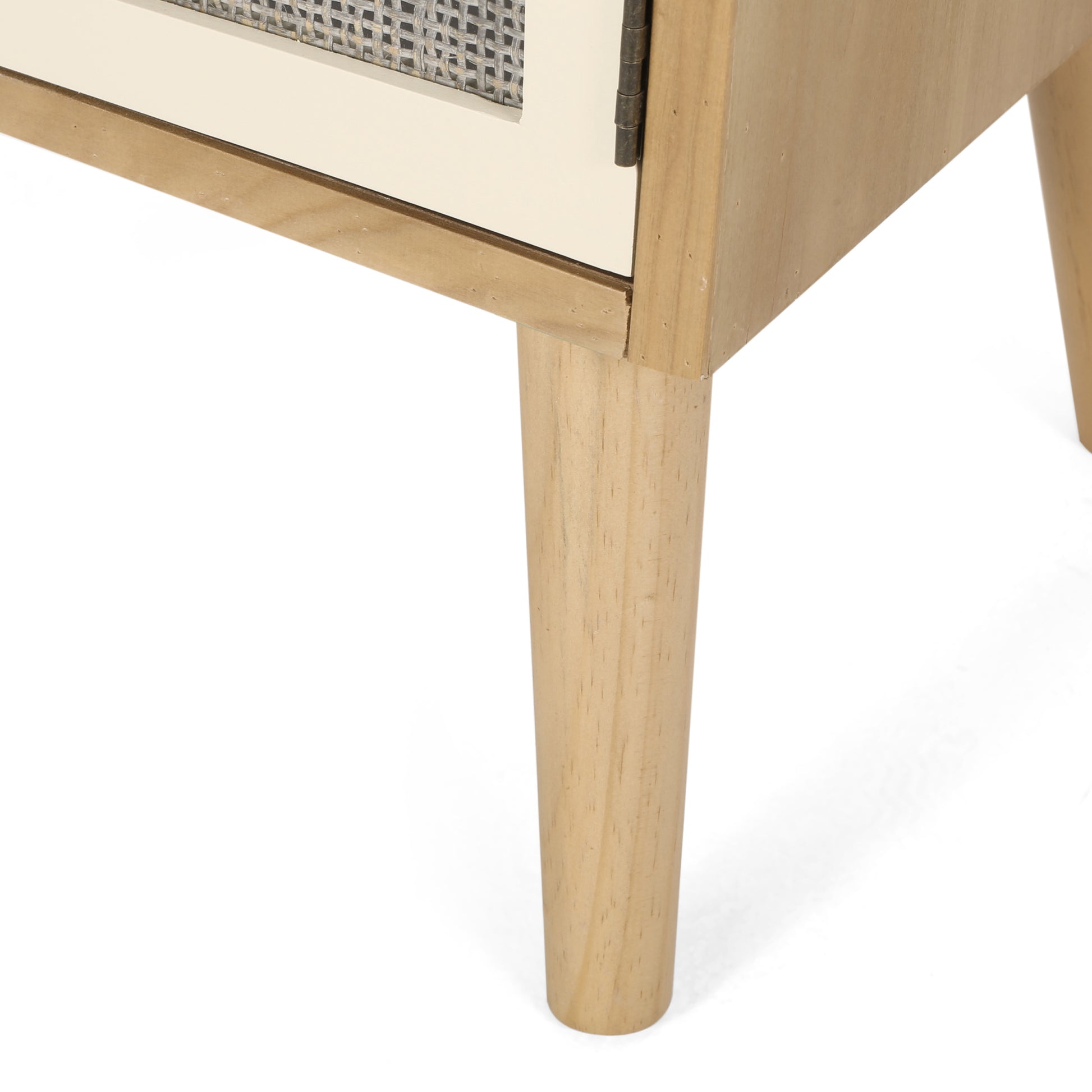 End Table Natural White Engineered Wood