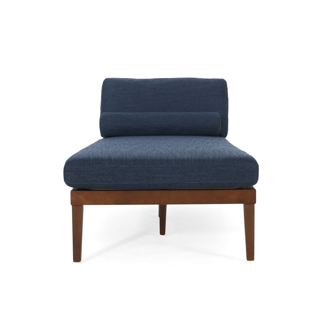 Chaise Lounge Navy Blue Fabric