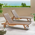 Banzai Chaise Lounge With Pull Out Tray Brown Leather