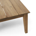 Acacia Wood Outdoor Coffee Table, Light Brown, 14'' H X 23.5'' W X 39.5'' L Brown Acacia Wood