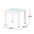 Cape Coral Side Table White Aluminium