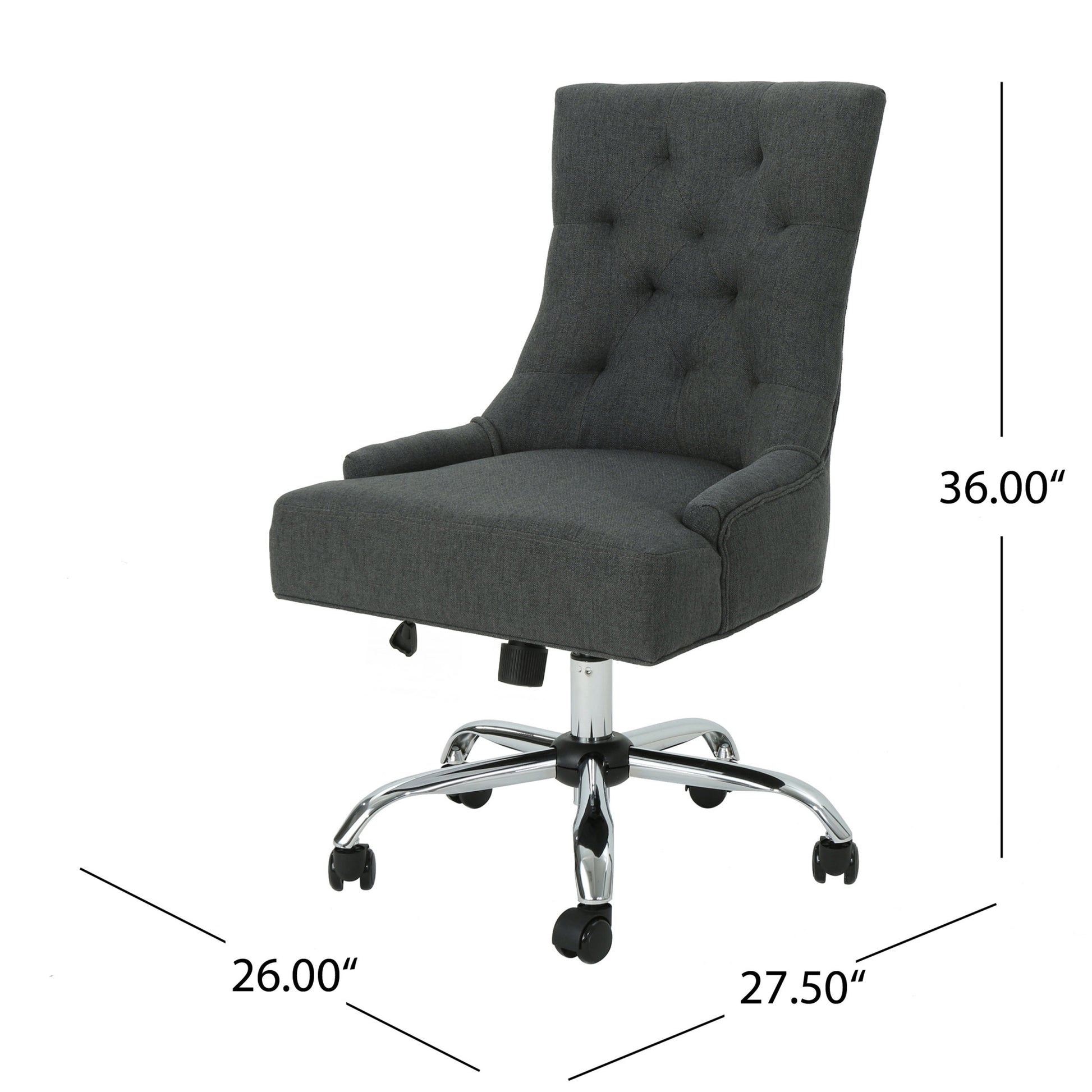 Office Chair Dark Gray Fabric