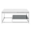 Aston White Marble Top Coffee Table White White Marble