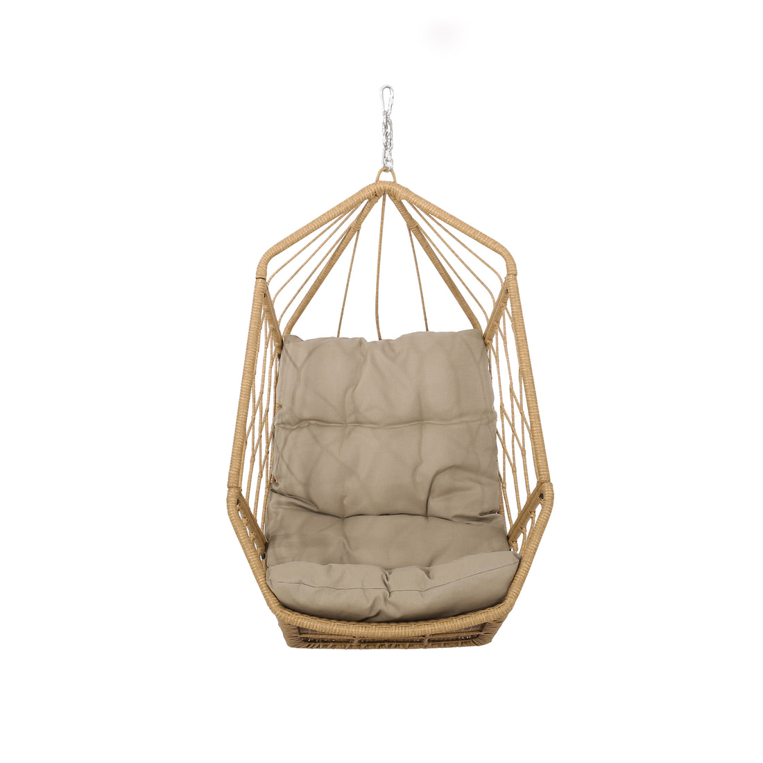 Allegra Hanging Chair Brown Fabric