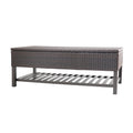 Regent Storage Bench With Metal Rack Brown Multi Rattan