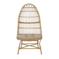 Elon Cocoon Chair Light Brown Pe Rattan Iron Waterproof Fabric