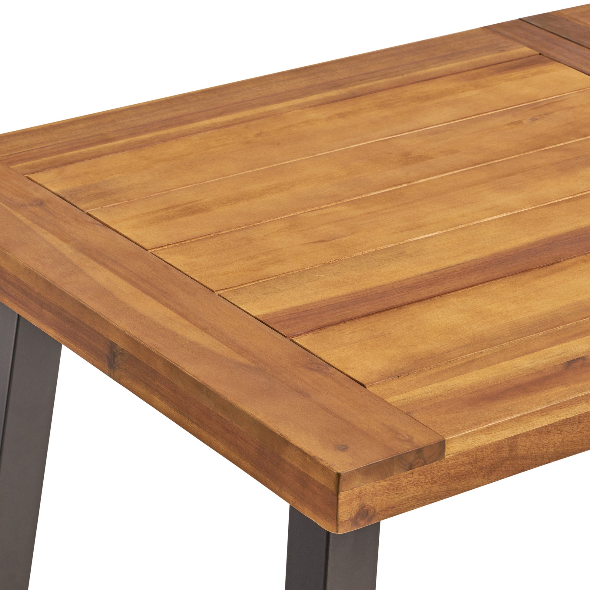 Della Dining Table Teak Wood Metal