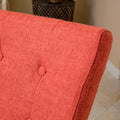 Angelina Kd Tufted Dining Chair Orange Velvet