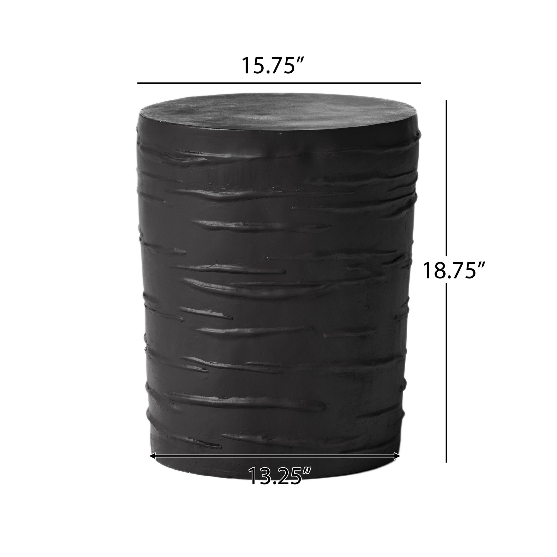 Birch 16 Mgo Side Table Black Concrete