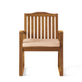 Della Wood Kd Armchair Cream Acacia Wood