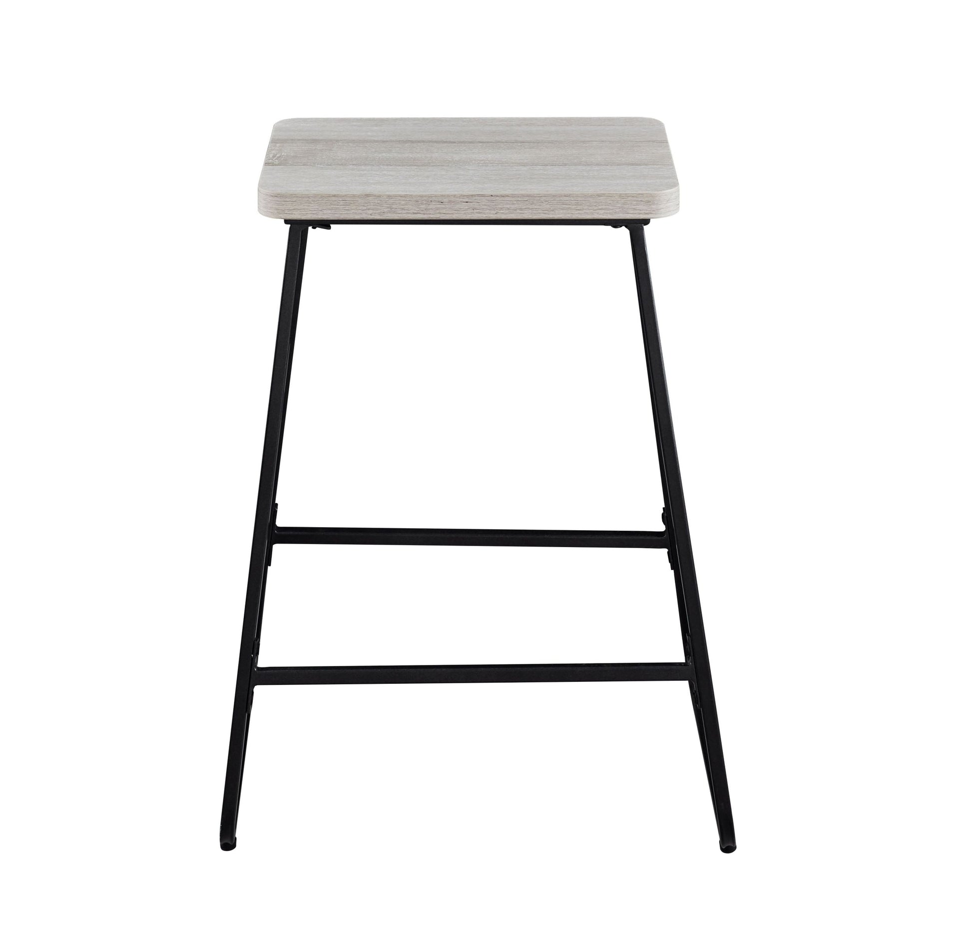 Carson Counter Stool Set Of 2 Pearl Silver Silver White Wood