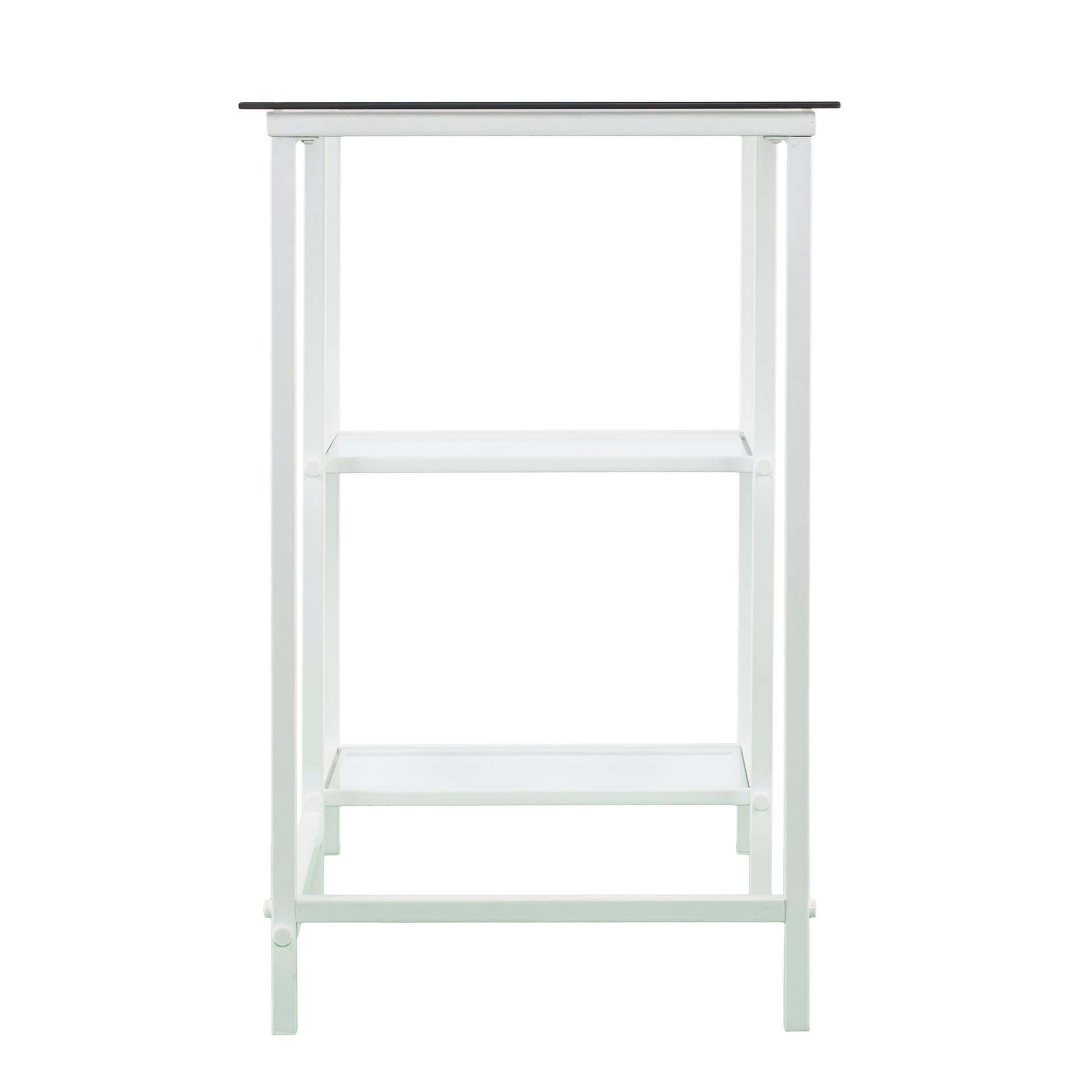 Layton Metal Glass Student Desk White White Iron