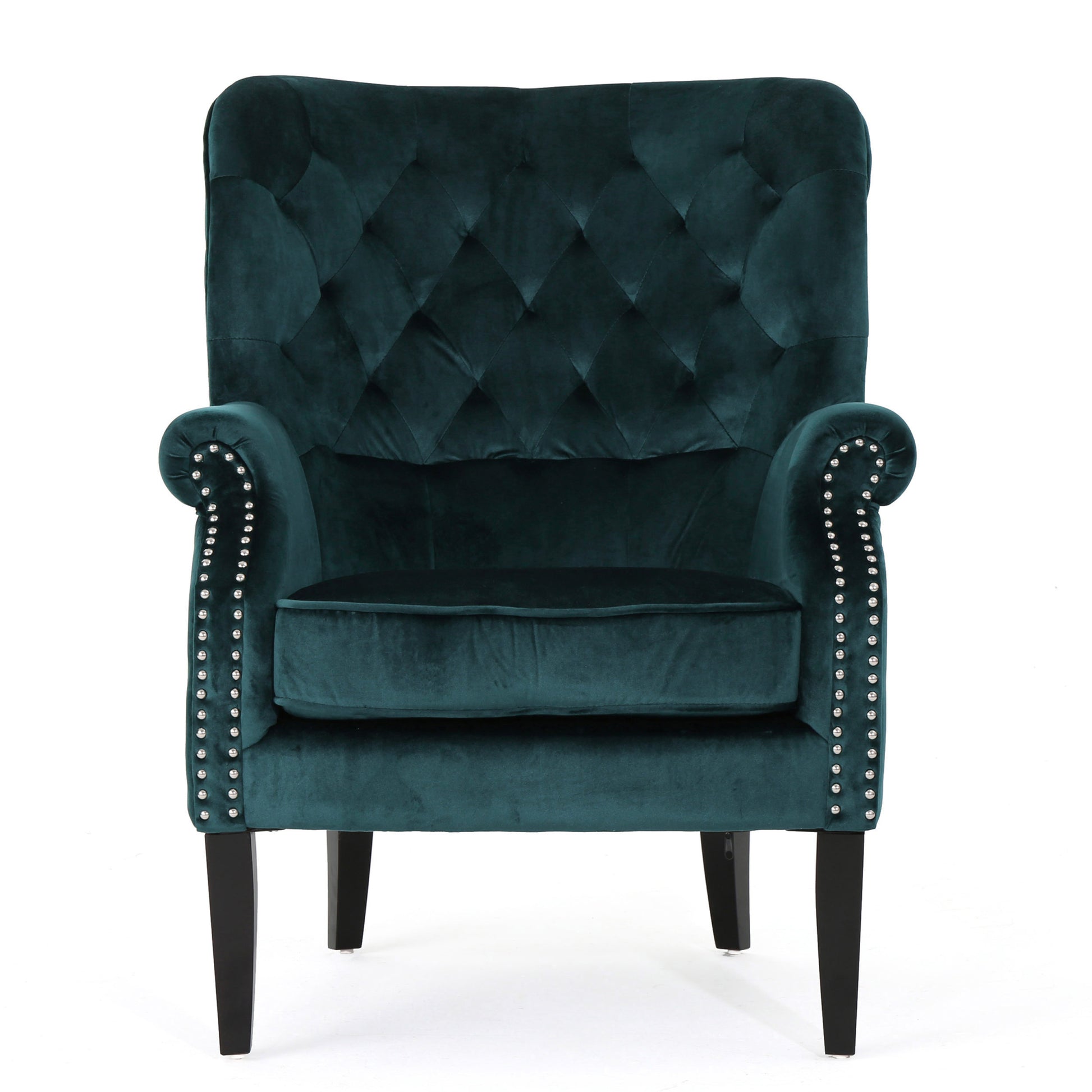 Club Chair Teal Velvet