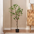 120 Cm Artificial Milan Leaf Bonsai Green Rattan