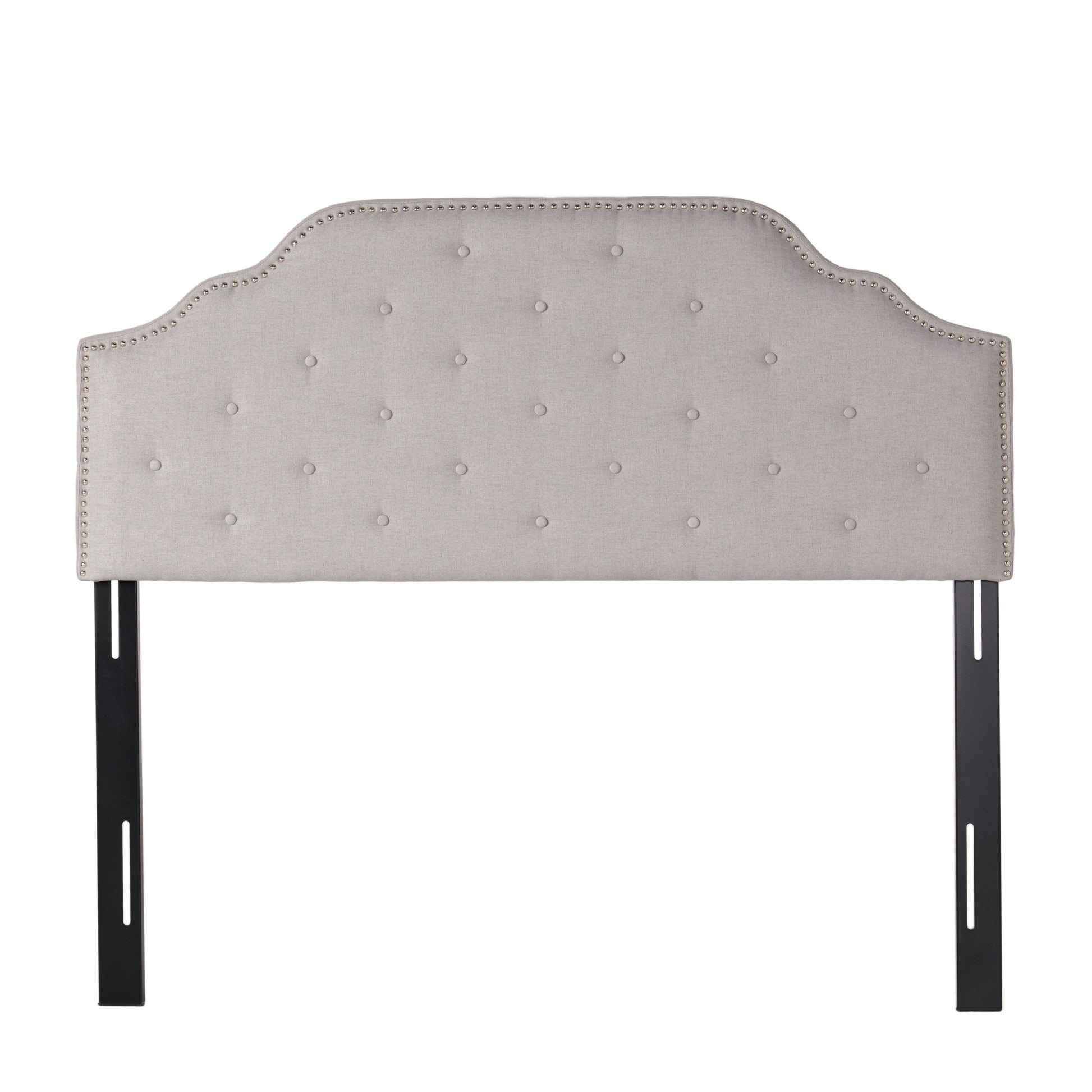 Queen&Full Sized Headboard Light Grey Fabric