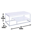 Lucia Cocktail Table White White Iron