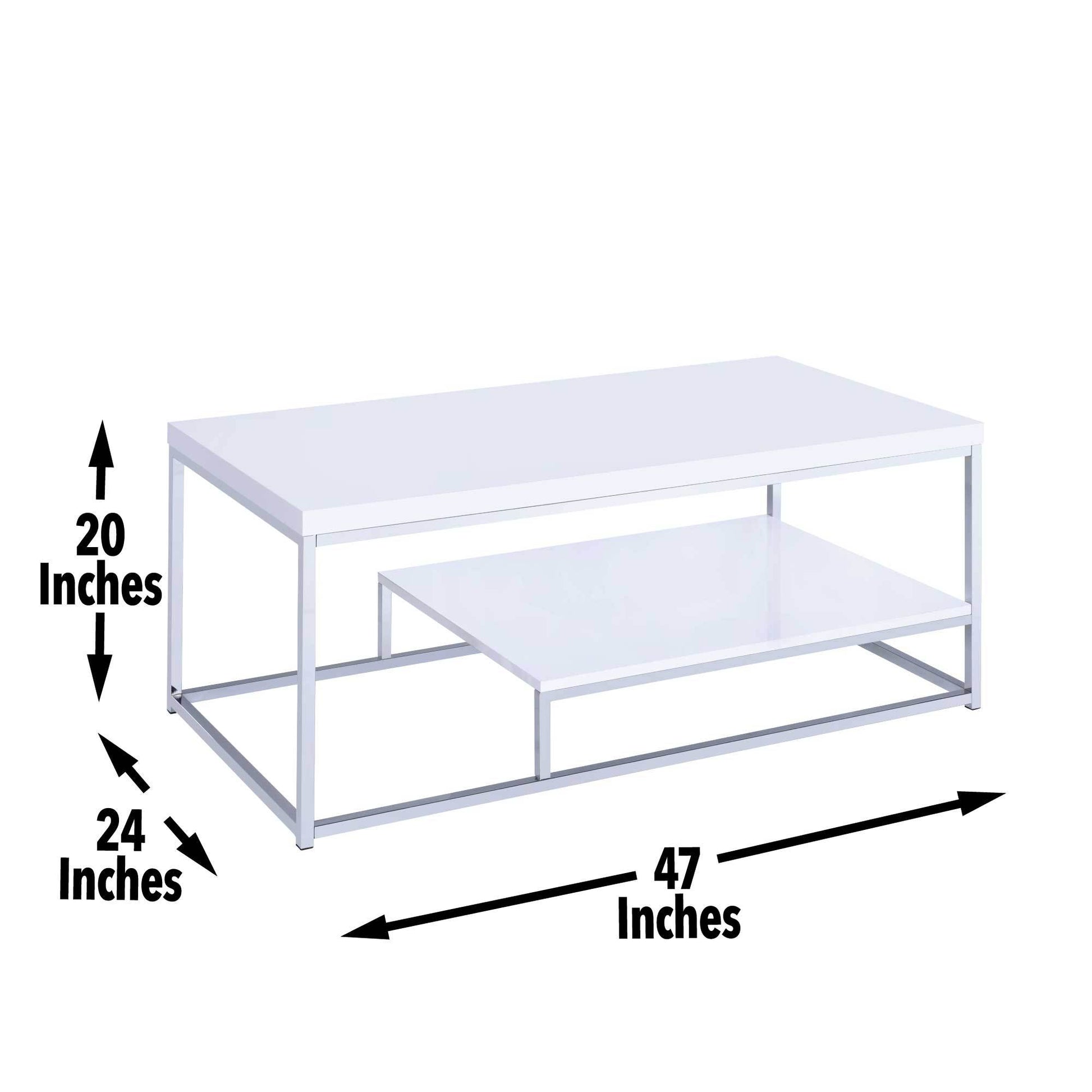 Lucia Cocktail Table White White Iron