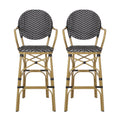 Barstool Black Wicker