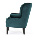 Club Chair Teal Velvet