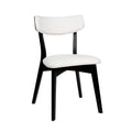 Dining Chair Set Of 2 Light Beige Fabric