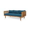Claremont 3 Seater Daybed Teak Wood Waterproof Fabric