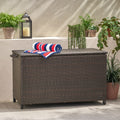 Blake Wicker Cushion Box Brown Multi Rattan