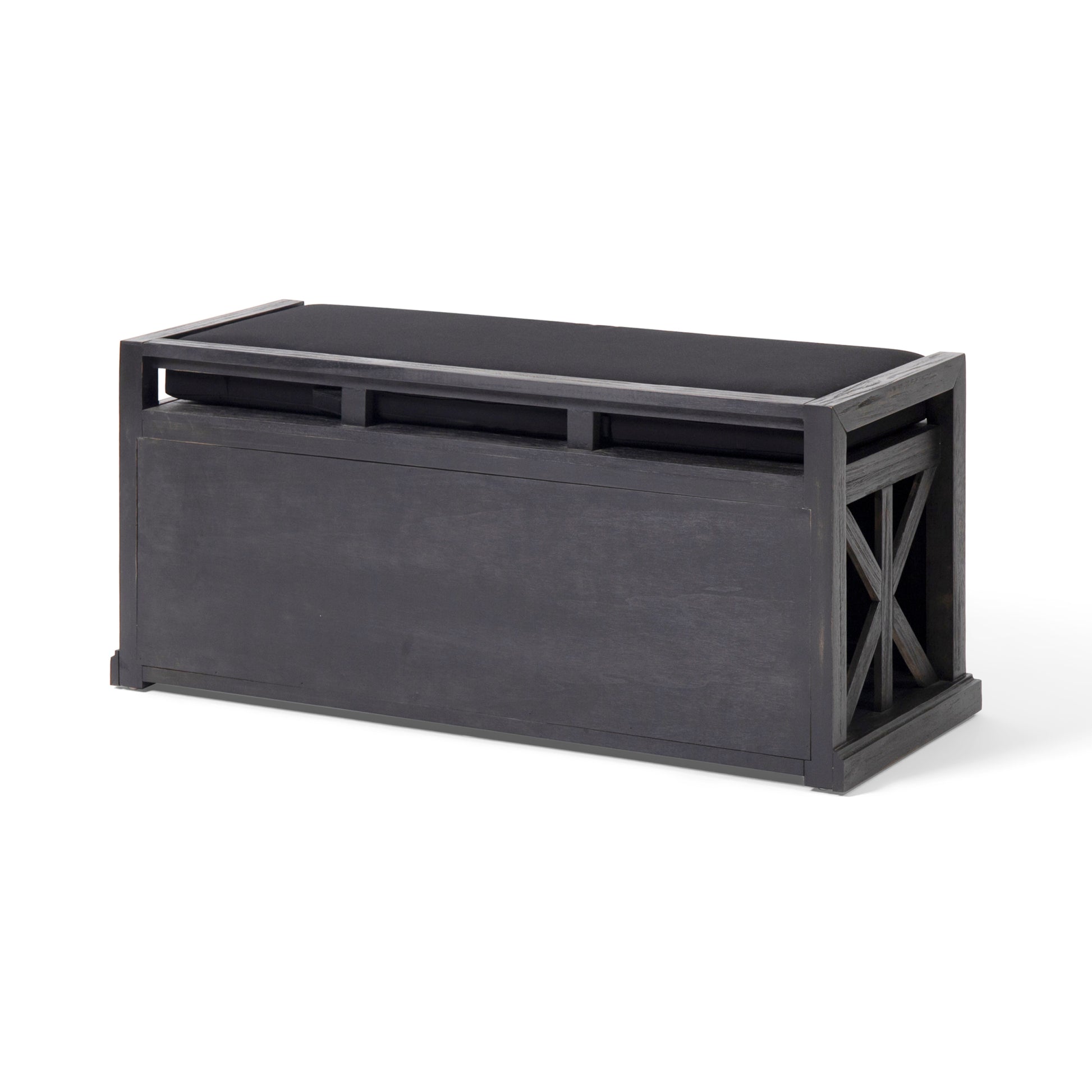 Bench Dark Grey Acacia Wood