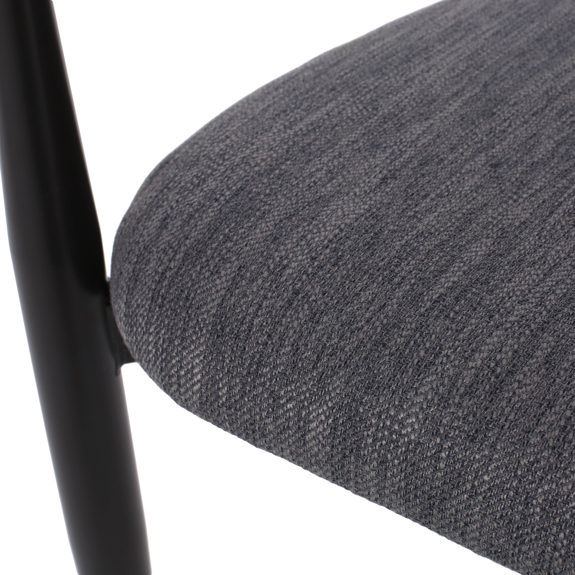 Dining Chair Set Of 2 Charcoal Fabric