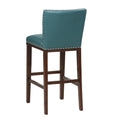 Tiffany Bar Chair Set Of 2 Peacock Light Blue Faux Leather