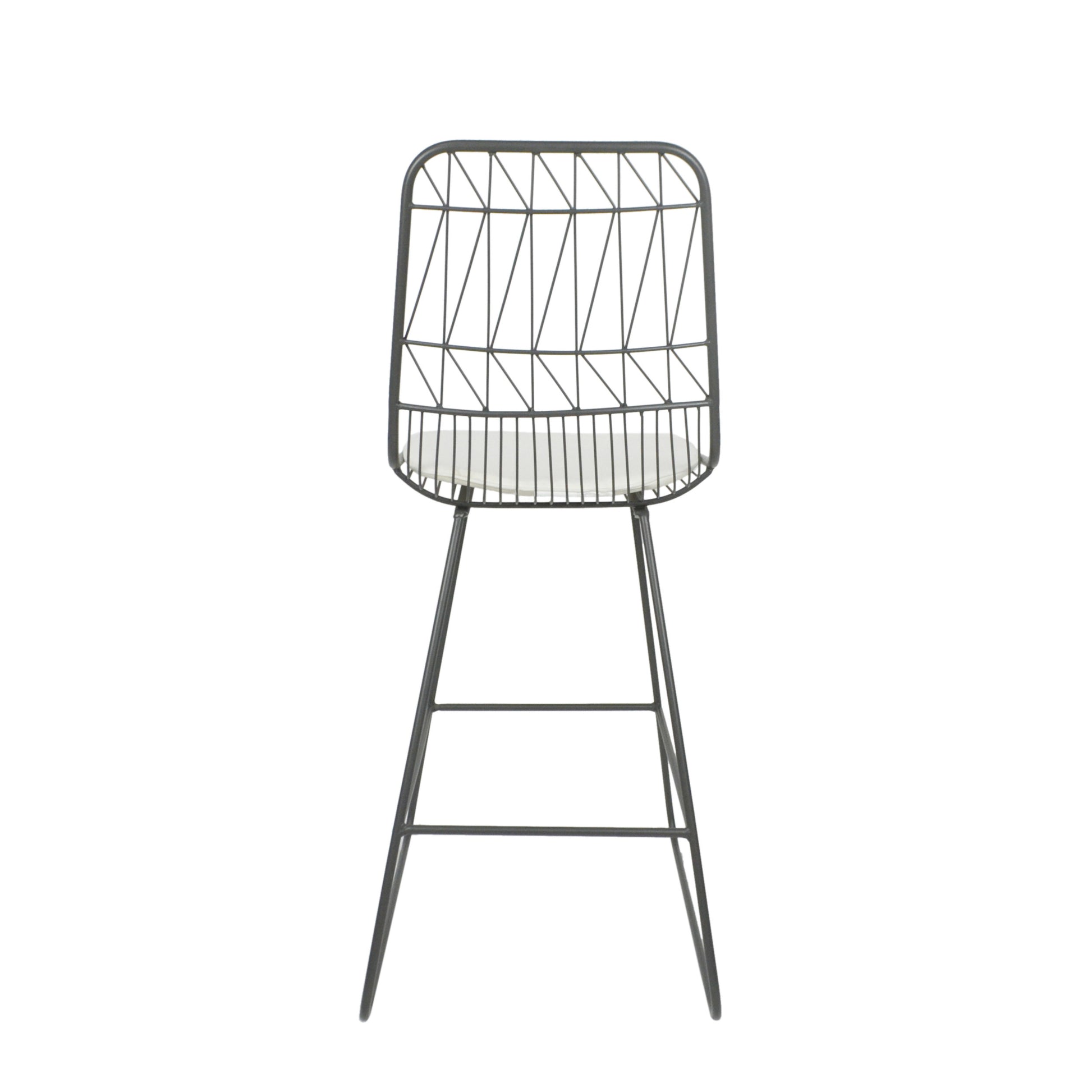 Niez Counter Stool Grey Ivory Iron