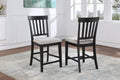 Halle Counter Chair Set Of 2 Dark Brown Dark Brown Wood