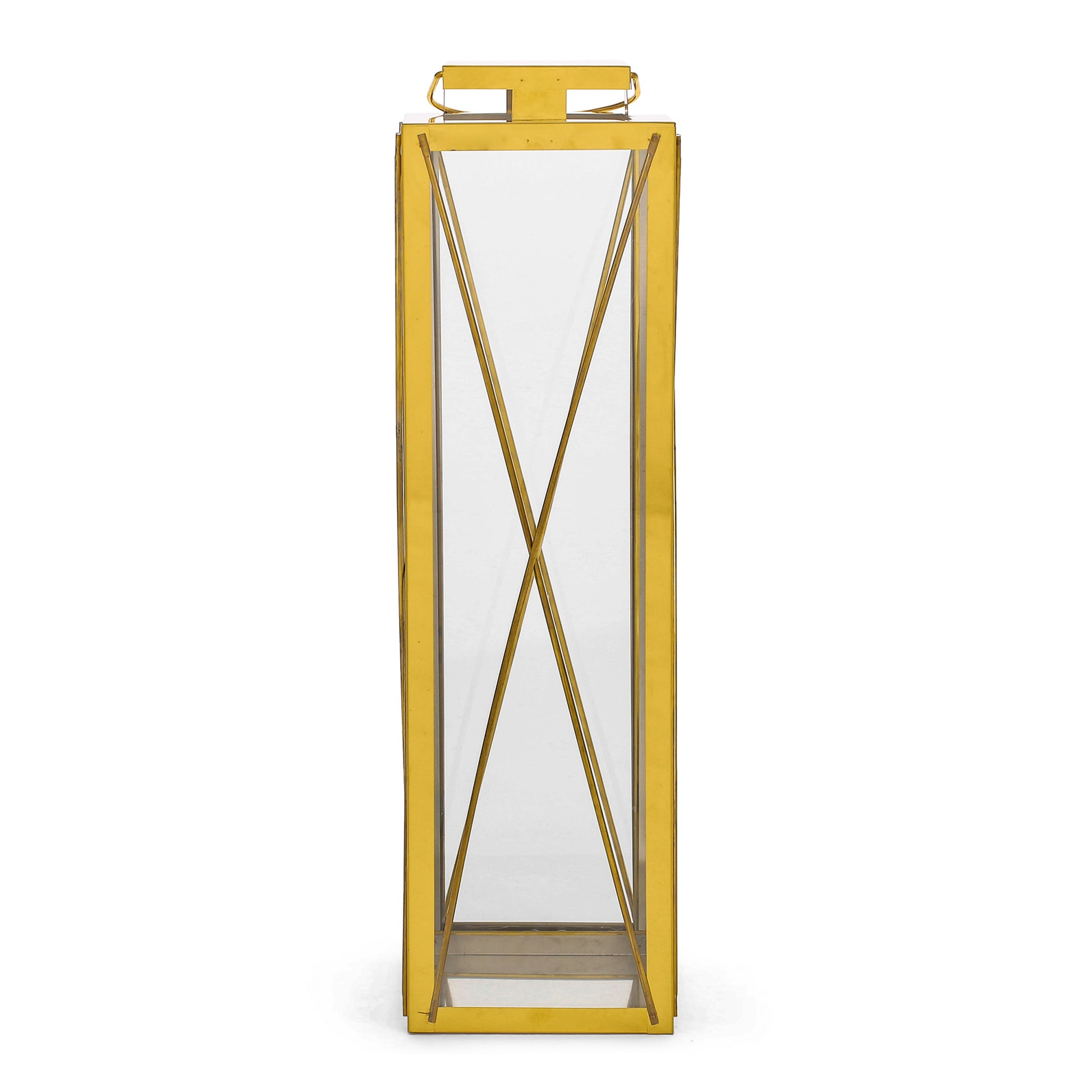 Deborah 22"H Stainless Steel Lantern Gold Stainless Steel