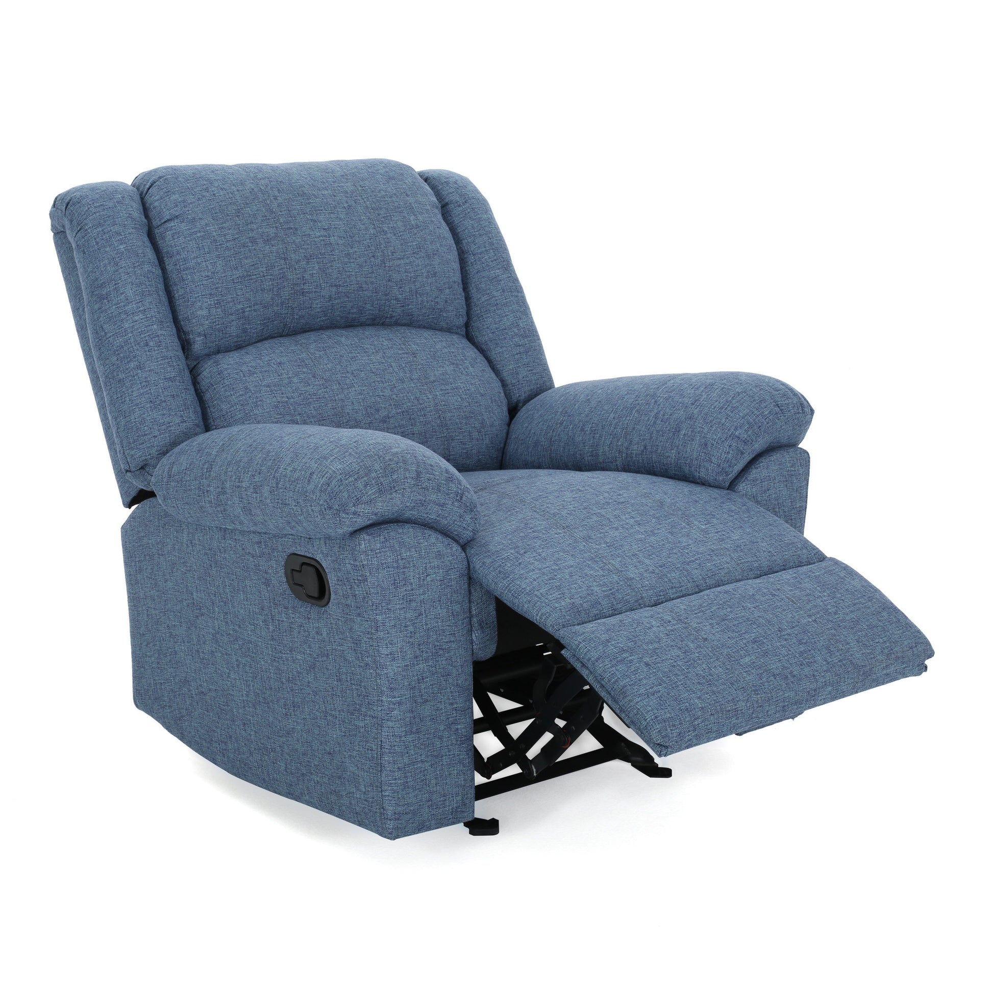 37.5" Wide Manual Glider Standard Recliner Navy Blue Fabric