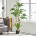 165Cm Artificial Palm Tree Green Iron Plastic