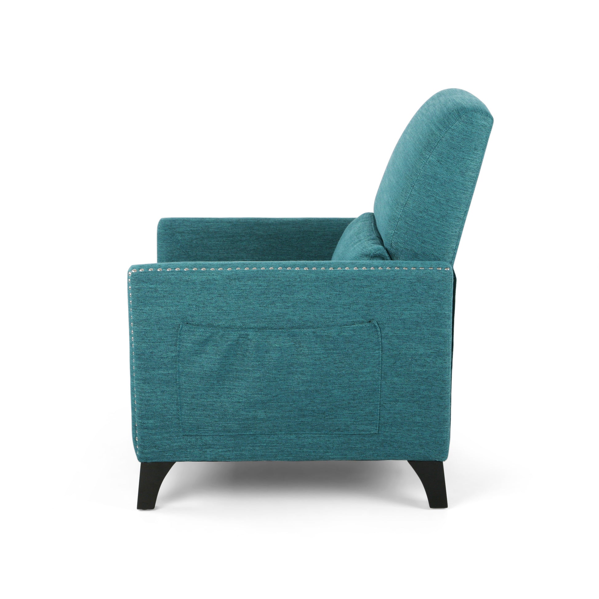 Push Back Recliner Teal Fabric