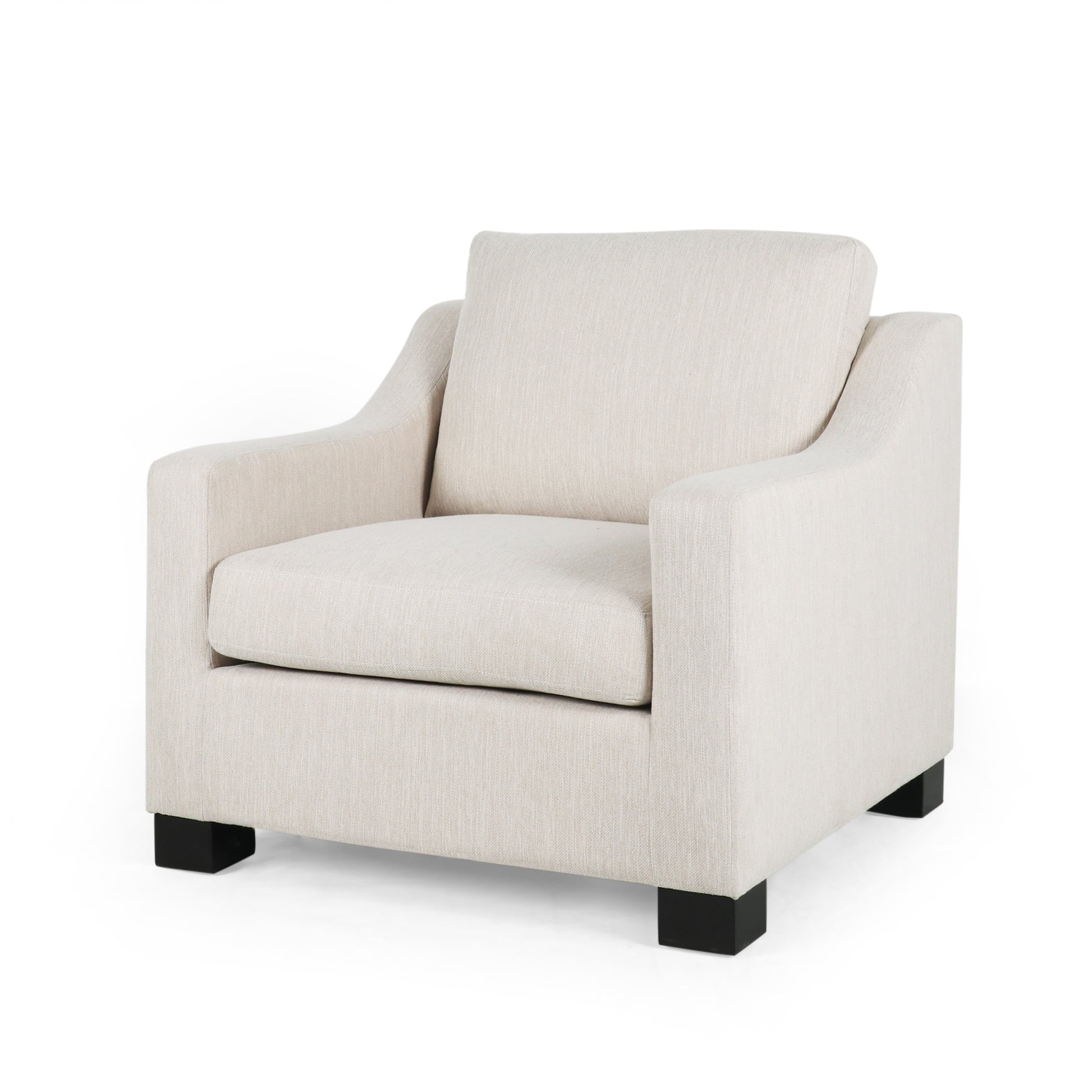 Club Chair Beige Fabric 1 Seat