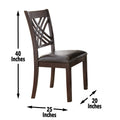 Adrian 5 Piece Dining Set Dark Brown Dark Brown Wood