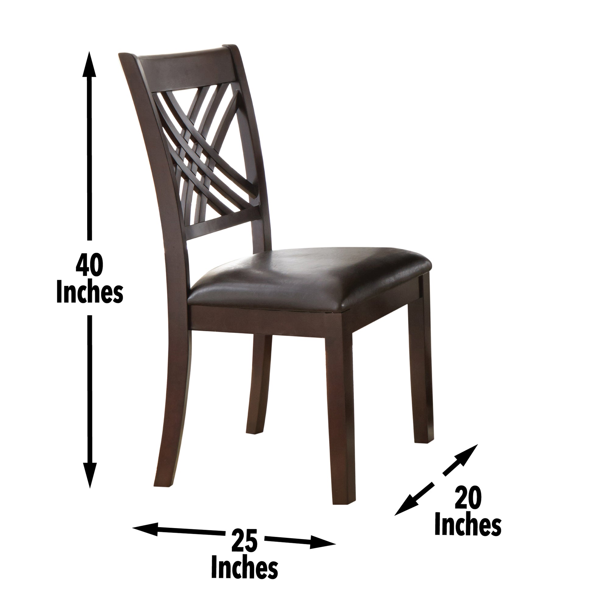 Adrian 5 Piece Dining Set Dark Brown Dark Brown Wood