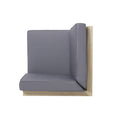 Brava X Back Corner Chair, Light Grey Dark Gray Acacia Wood