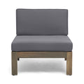 Alcove Lshape Sofa Set, Dark Grey Dark Grey Seats 4 Acacia Wood