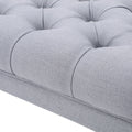 Hilton Ottoman Light Grey Fabric