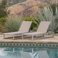 Modesta Chaise Lounge Set Of 2 Grey Mesh