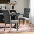 Dining Chair Mp2 Set Of 2 Charcoal Fabric