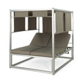 Heminger Daybed A Carton Seat Pannel Feet At The Bottom Of The Tube Vertical Connecting Tube Khaki Fabric