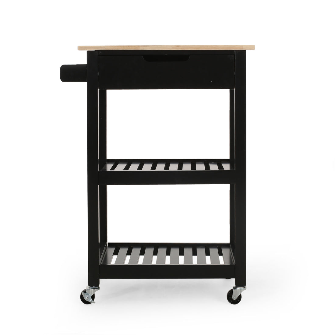 Kitchen Cart Black Wood