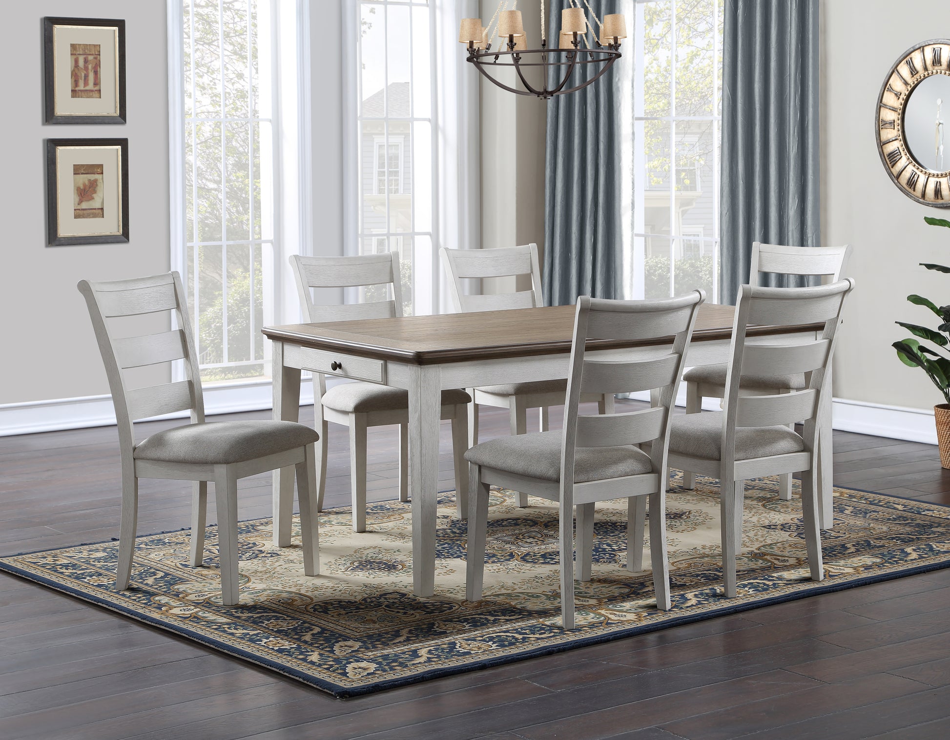 Pendleton Dining Table White White Wood