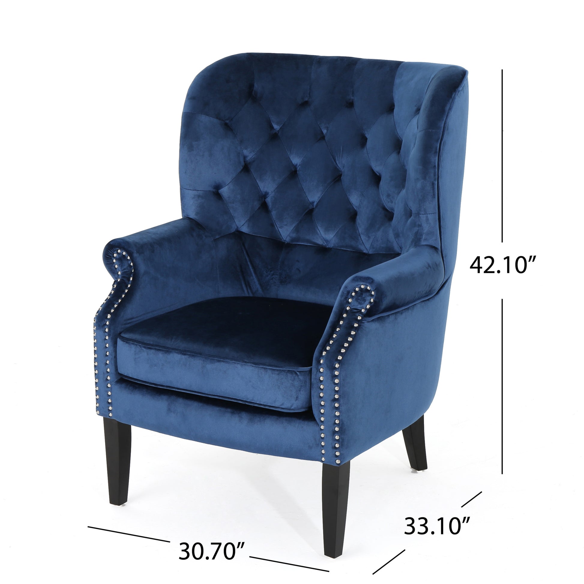 Club Chair Blue Velvet