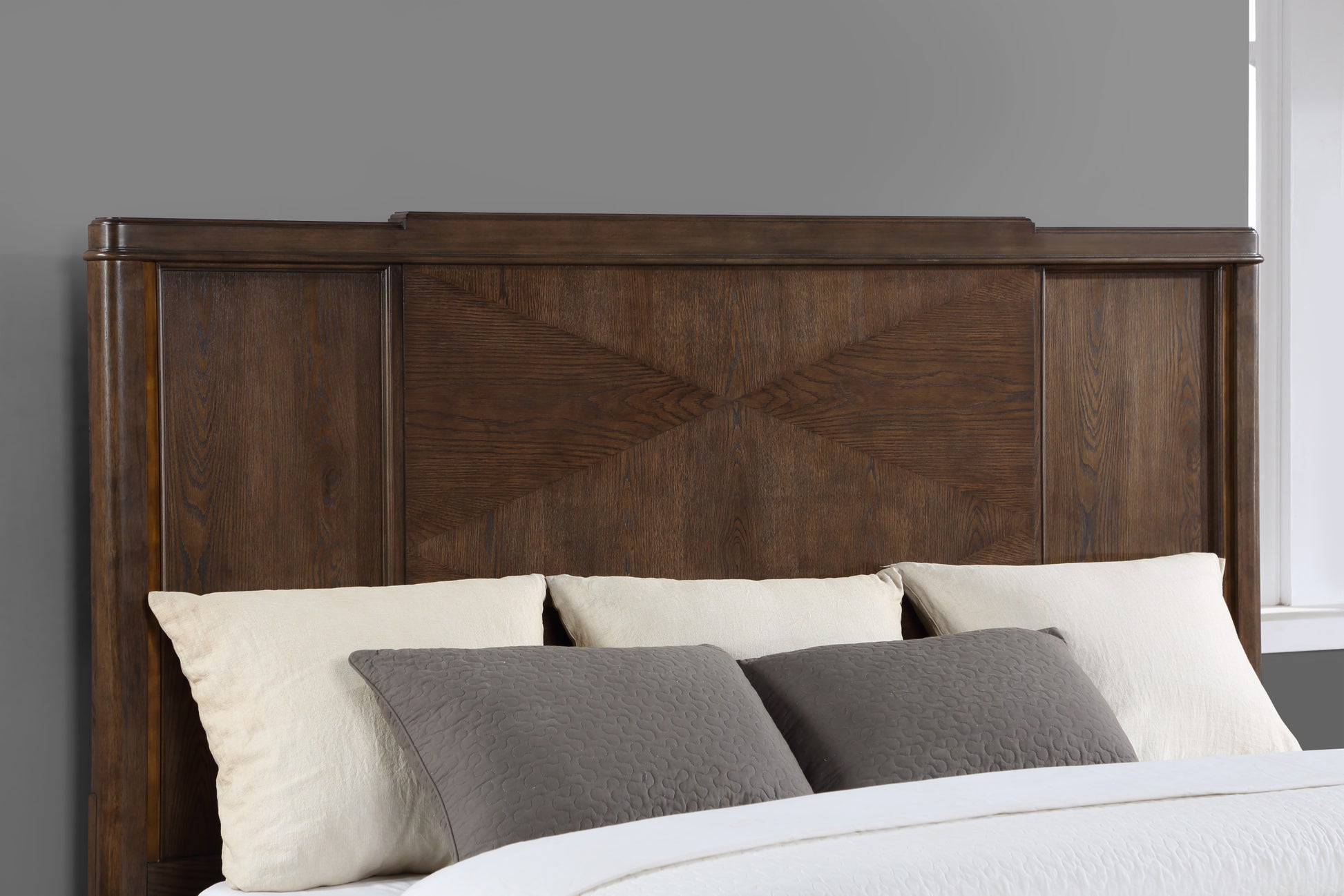 Milan King Bed Dark Brown King Dark Brown Wood