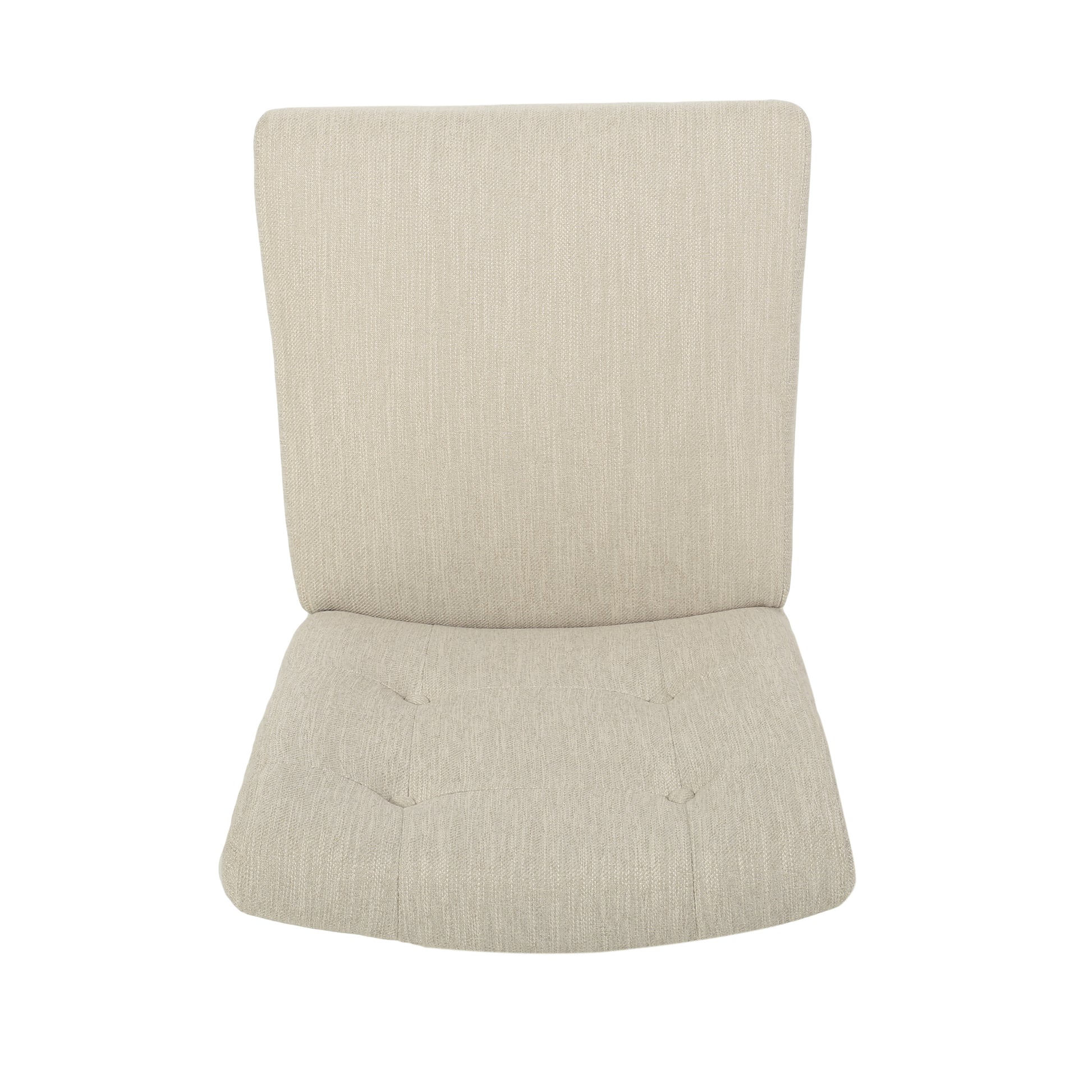 Contemporary Fabric Button Tufted 26 Inch Counter Stools, Set Of 2, Beige Beige Fabric