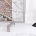 Jandra Decorative Fireplace Screen Silver Iron